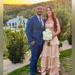 Show Me Your MUMU Luxe Satin Tiered Dress